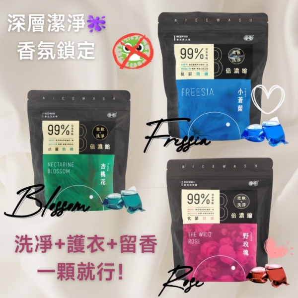 NICE WASH 豪洗 經典香氛洗衣球 MIT 32顆入